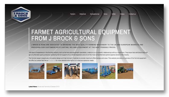 Farm machinery website design